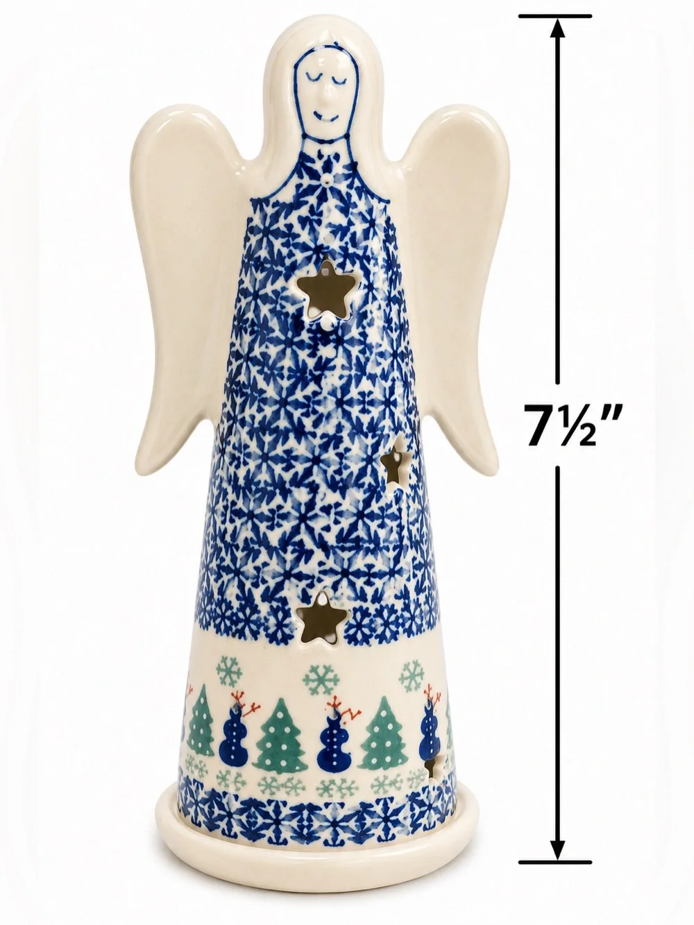 Manufaktura Polish Pottery Angel Luminary Boleslawiec 7.5”